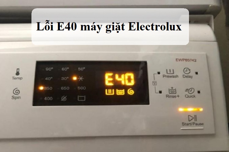 lỗi e40 máy giặt Electrolux