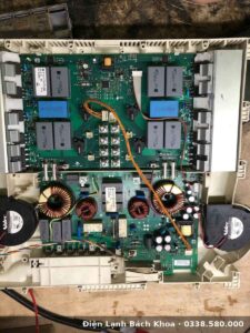 Linh kiện trên board mạch bếp từ - tụ điện, IGBT và cảm biến